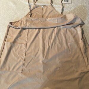 Qibabu Women's 2XL Tan Spaghetti Strap Jumpsuit